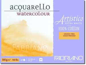 Fabriano - Fabriano Artistico Ekstra Beyaz 300Gr 23X30,5 (İnce Doku)