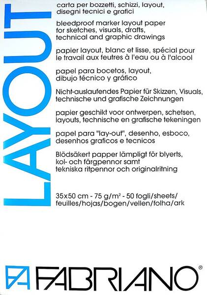 Fabriano Layout Marker Defteri 75gr 35X50cm - 1