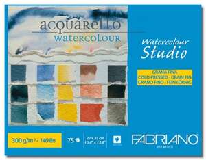 Fabriano Studio Suluboya Defteri 300Gr 27X35 (İnce Doku) - Fabriano