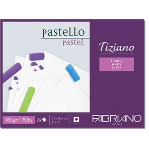 Fabriano - Fabriano Tiziano Bianco Beyaz Pastel Boya Defteri 23X30,5cm 160gr 24 Yaprak