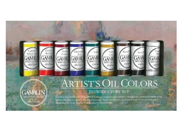 Gamblin Artist Oil Color Yağlı Boya Introductory 9'Lu Ahşap Kutu Set 37ml - 1