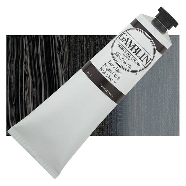 Gamblin Artist Grade Yağlı Boya 150Ml Seri 1 Ivory Black - 1