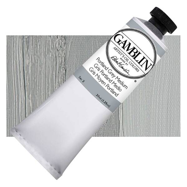 Gamblin Artist Grade Yağlı Boya 37Ml Seri 2 Portland Grey Medium - 1