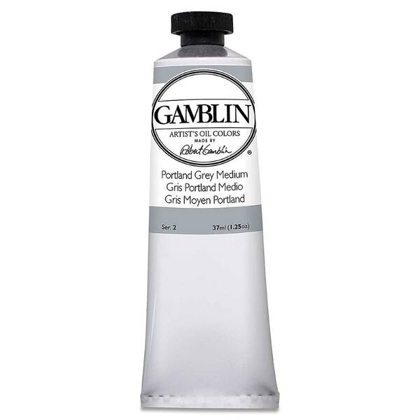 Gamblin Artist Grade Yağlı Boya 37Ml Seri 2 Portland Grey Medium - 3