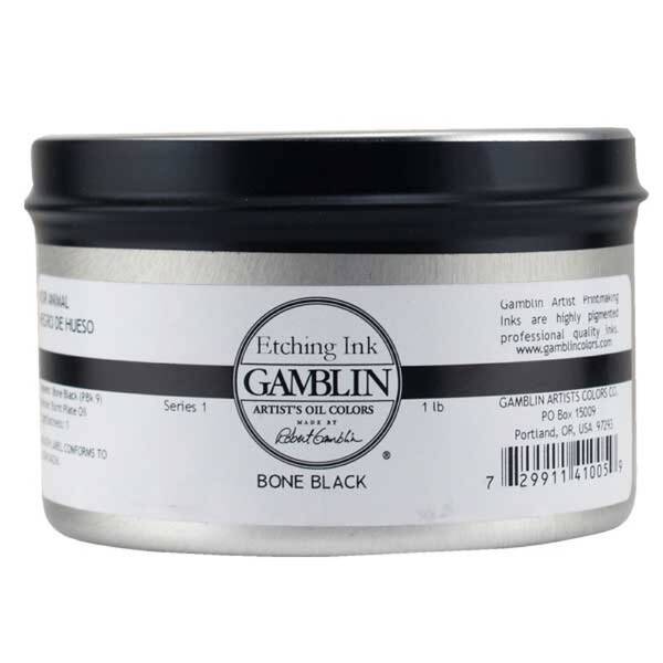 Gamblin Gravür Boyası S1 Bone Black - 1