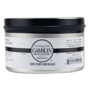 Gamblin - Gamblin Gravür Boyası S1 Stiff Portland Black