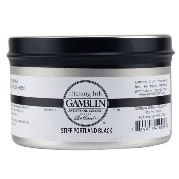 Gamblin Gravür Boyası S1 Stiff Portland Black - 1