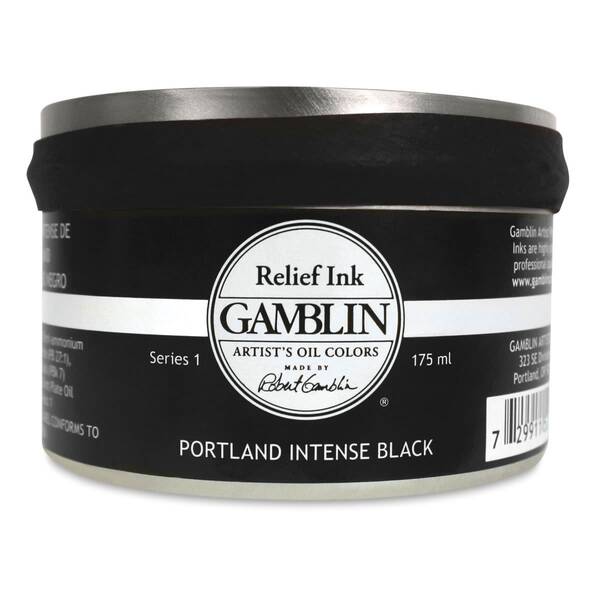 Gamblin Linol Ve Rölyef Mürekkebi 175Ml S1 Portland Intense Black