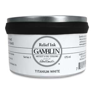 Gamblin - Gamblin Linol Ve Rölyef Mürekkebi 175Ml S1 Titanium White