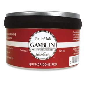 Gamblin - Gamblin Linol Ve Rölyef Mürekkebi 175Ml S2 Quinacridone Red