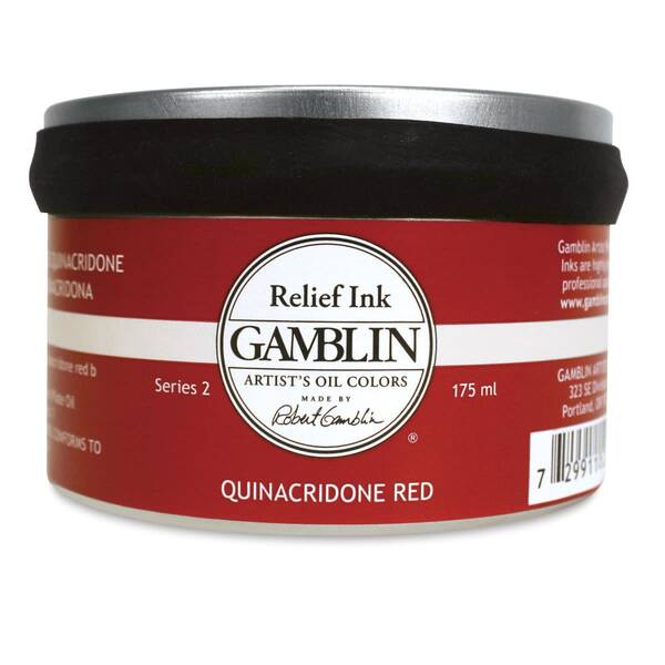 Gamblin Linol Ve Rölyef Mürekkebi 175Ml S2 Quinacridone Red - 1