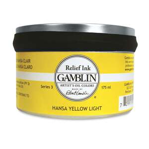Gamblin - Gamblin Linol Ve Rölyef Mürekkebi 175Ml S3 Hansa Yellow Light