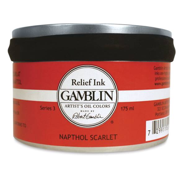 Gamblin Linol Ve Rölyef Mürekkebi 175Ml S3 Naphtol Scarlet - 1