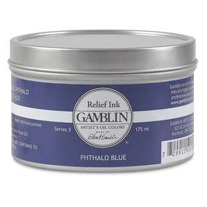 Gamblin - Gamblin Linol Ve Rölyef Mürekkebi 175Ml S3 Phthalo Blue