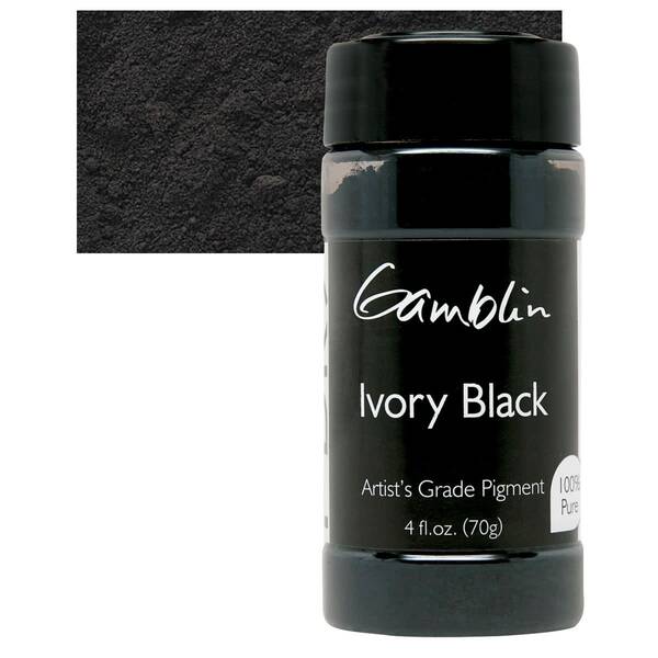 Gamblin Pigment 70gr Ivory Black - 1