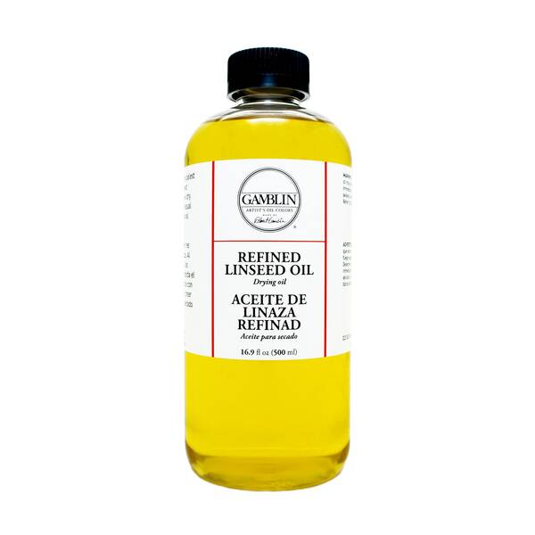 Gamblin Refined Linseed Oil 16.9 Fl Oz 500Ml - 1