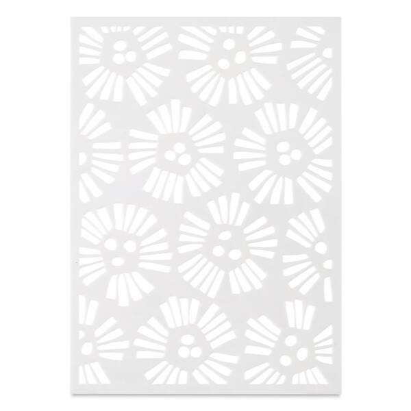 Gelli Arts Abstract Flower Stencil Soyut Çiçek Kalıbı 13.5cm x 19cm - 2