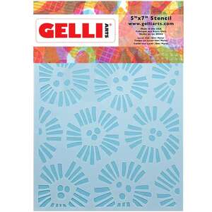 Gelli Arts Abstract Flower Stencil Soyut Çiçek Kalıbı 13.5cm x 19cm - Gelli Arts