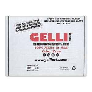 Gelli Arts - Gelli Arts Gel Printing Plate Jel 11 Adet Dikdörtgen Baskı Plakası 20cm x 25cm