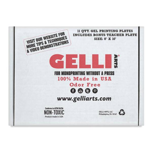 Gelli Arts Gel Printing Plate Jel 11 Adet Dikdörtgen Baskı Plakası 20cm x 25cm - 1