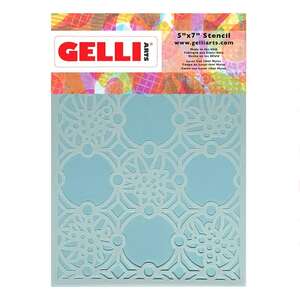 Gelli Arts Edelweiss Stencil Çiçek Kalıbı 13.5cm x 19cm - Gelli Arts