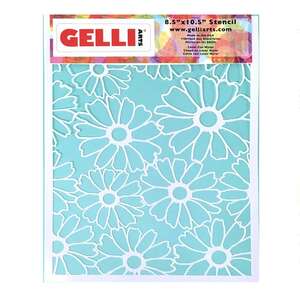 Gelli Arts Stencil Çiçek Kalıbı 21cm x 26cm - Gelli Arts