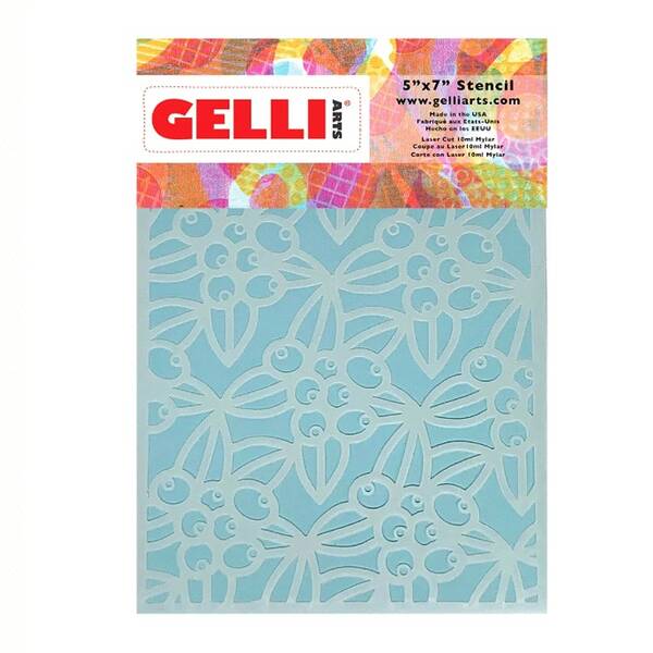 Gelli Arts Gaultheria Stencil Meyve Kalıbı 13.5cm x 19cm - 1