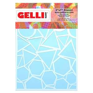 Gelli Arts Geo Stencil Geometrik Kalıbı 13.5cm x 19cm - Gelli Arts