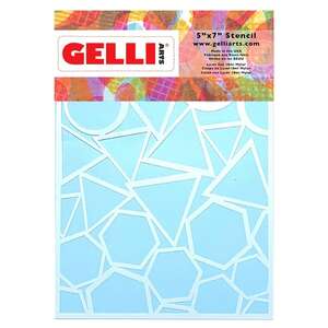 Gelli Arts Geo Stencil Geometrik Kalıbı 13.5cm x 19cm - 1