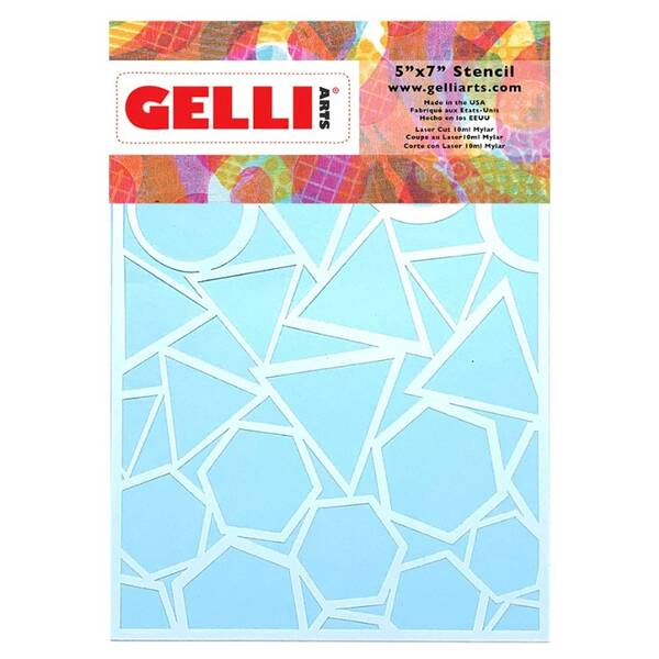 Gelli Arts Geo Stencil Geometrik Kalıbı 13.5cm x 19cm - 1