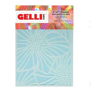 Gelli Arts Hellebore Stencil Çiçek Kalıbı 13.5cm x 19cm - Gelli Arts