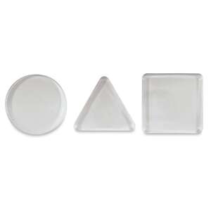 Gelli Arts Gel Printing Plate Mini Jel Yuvarlak Üçgen Kare Set Baskı Plakası 3 Adet - 3