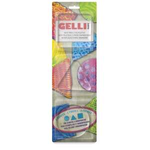 Gelli Arts Gel Printing Plate Mini Jel Yuvarlak Üçgen Kare Set Baskı Plakası 3 Adet - 1