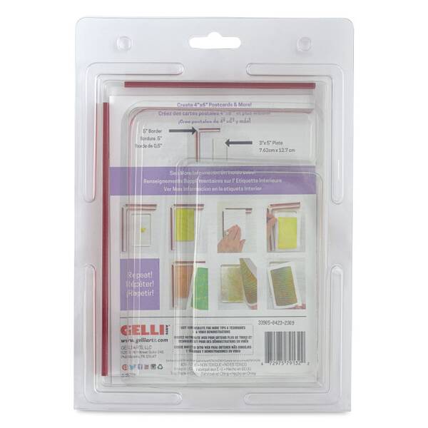 Gelli Arts Gel Printing Plate Jel Dikdörtgen Baskı Plakası 7,5cm x 12,5cm Kenarlık Çıtası - 3