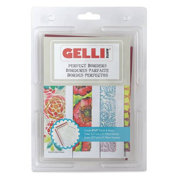 Gelli Arts Gel Printing Plate Jel Dikdörtgen Baskı Plakası 10cm x 15cm Kenarlık Çıtası - 1