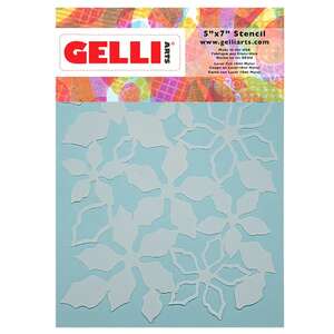 Gelli Arts Poinsettia Stencil Atatürk Çiçeği Kalıbı 13.5cm x 19cm - Gelli Arts