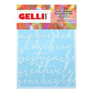 Gelli Arts Script Stencil Güzel Yazı Kalıbı 13.5cm x 19cm - Gelli Arts