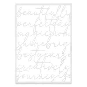 Gelli Arts Script Stencil Güzel Yazı Kalıbı 13.5cm x 19cm - 2