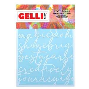 Gelli Arts Script Stencil Güzel Yazı Kalıbı 13.5cm x 19cm - 1