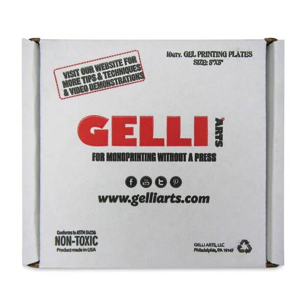 Gelli Arts Gel Printing Plate Jel Kare Baskı Plakası 10'Lu Paket 12.5cm x 12.5cm - 1