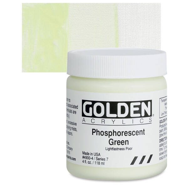 Golden Heavy Body Akrilik Boya 118 Ml Seri 7 Phosphorescent Green - 1