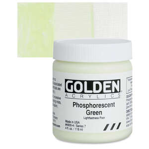 Golden - Golden Heavy Body Akrilik Boya 118 Ml Seri 7 Phosphorescent Green