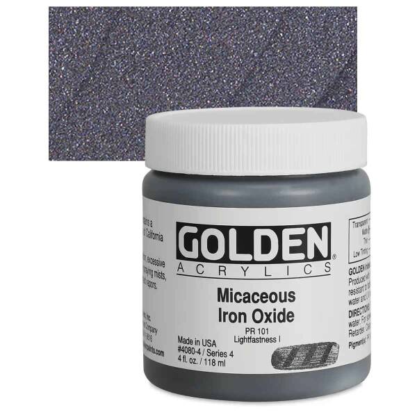 Golden Heavy Body Akrilik Boya 118 Ml Seri 4 Micaceous Iron Oxide - 1