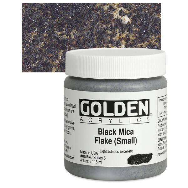 Golden Heavy Body Akrilik Boya 118 Ml Seri 5 Black Mica Flake Small - 1