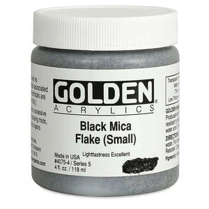 Golden Heavy Body Akrilik Boya 118 Ml Seri 5 Black Mica Flake Small - 3