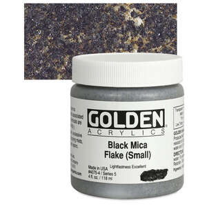 Golden - Golden Akrilik 118 Ml S5 Black Mica Flake (Small)