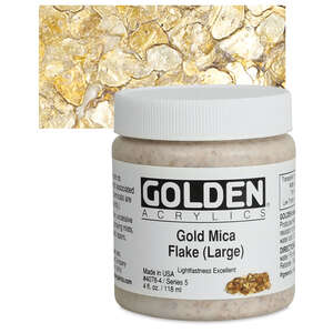 Golden - Golden Akrilik 118 Ml S5 Gold Mica Flake (Large)