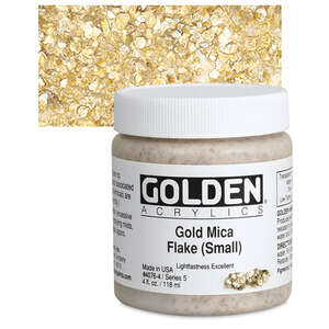 Golden - Golden Akrilik 118 Ml S5 Gold Mica Flake (Small)