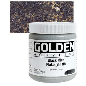 Golden Heavy Body Akrilik Boya 237 Ml Seri 5 Black Mica Flake Small - 1