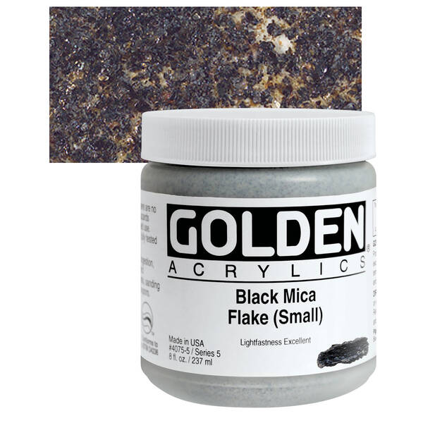 Golden Heavy Body Akrilik Boya 237 Ml Seri 5 Black Mica Flake Small - 1